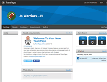 Tablet Screenshot of jvwarriors.teampages.com