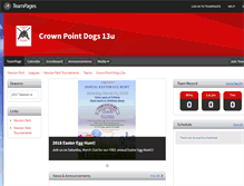 Tablet Screenshot of crownpointdogs13u.teampages.com