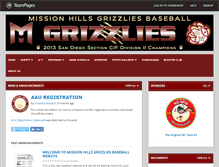 Tablet Screenshot of grizzliesbaseball.teampages.com