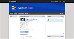 Desktop Screenshot of hydeparkcowboys.teampages.com