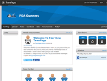 Tablet Screenshot of pdagunners.teampages.com