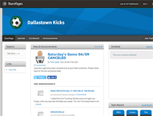 Tablet Screenshot of dallastown-kicks.teampages.com