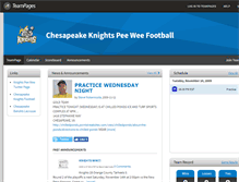 Tablet Screenshot of knightspwfball.teampages.com