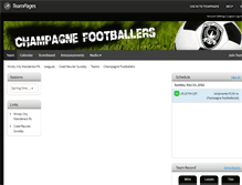 Tablet Screenshot of champagnefootballers.teampages.com