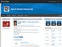 Tablet Screenshot of barriesharkspeeweeaa.teampages.com