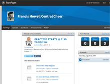 Tablet Screenshot of fhccheervarsity.teampages.com