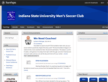 Tablet Screenshot of isusoccer.teampages.com