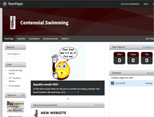 Tablet Screenshot of centennialswim.teampages.com