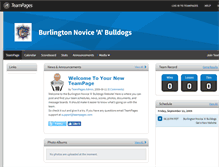 Tablet Screenshot of burlingtonnovicebulldogs.teampages.com