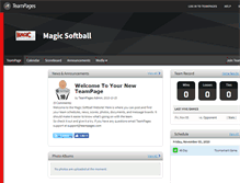 Tablet Screenshot of magicsoftball.teampages.com