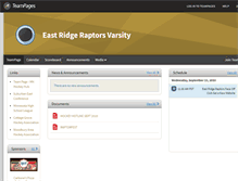 Tablet Screenshot of eastridgeraptorsvarsity.teampages.com