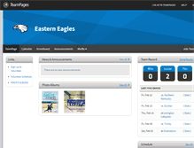 Tablet Screenshot of easterneagles.teampages.com