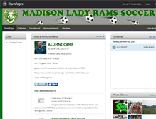 Tablet Screenshot of ladyramssoccer.teampages.com
