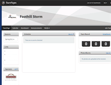 Tablet Screenshot of foothillstorm.teampages.com