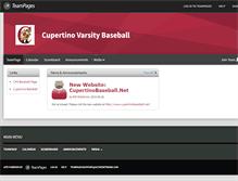 Tablet Screenshot of cupertinovarsitybaseball.teampages.com