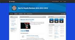 Desktop Screenshot of barrieroyalsmajoratomgirls.teampages.com