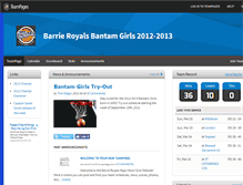 Tablet Screenshot of barrieroyalsmajoratomgirls.teampages.com