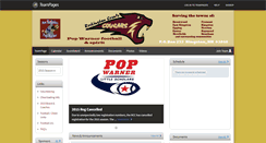Desktop Screenshot of cougarspopwarner.teampages.com