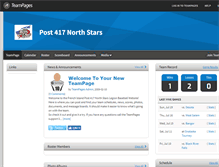 Tablet Screenshot of post417northstars.teampages.com