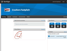 Tablet Screenshot of crushersfastpitch.teampages.com